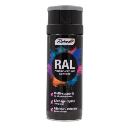 RICHARD Oldószeres AKRIL FESTÉK SPRAY RAL9006 Fehéralumínium